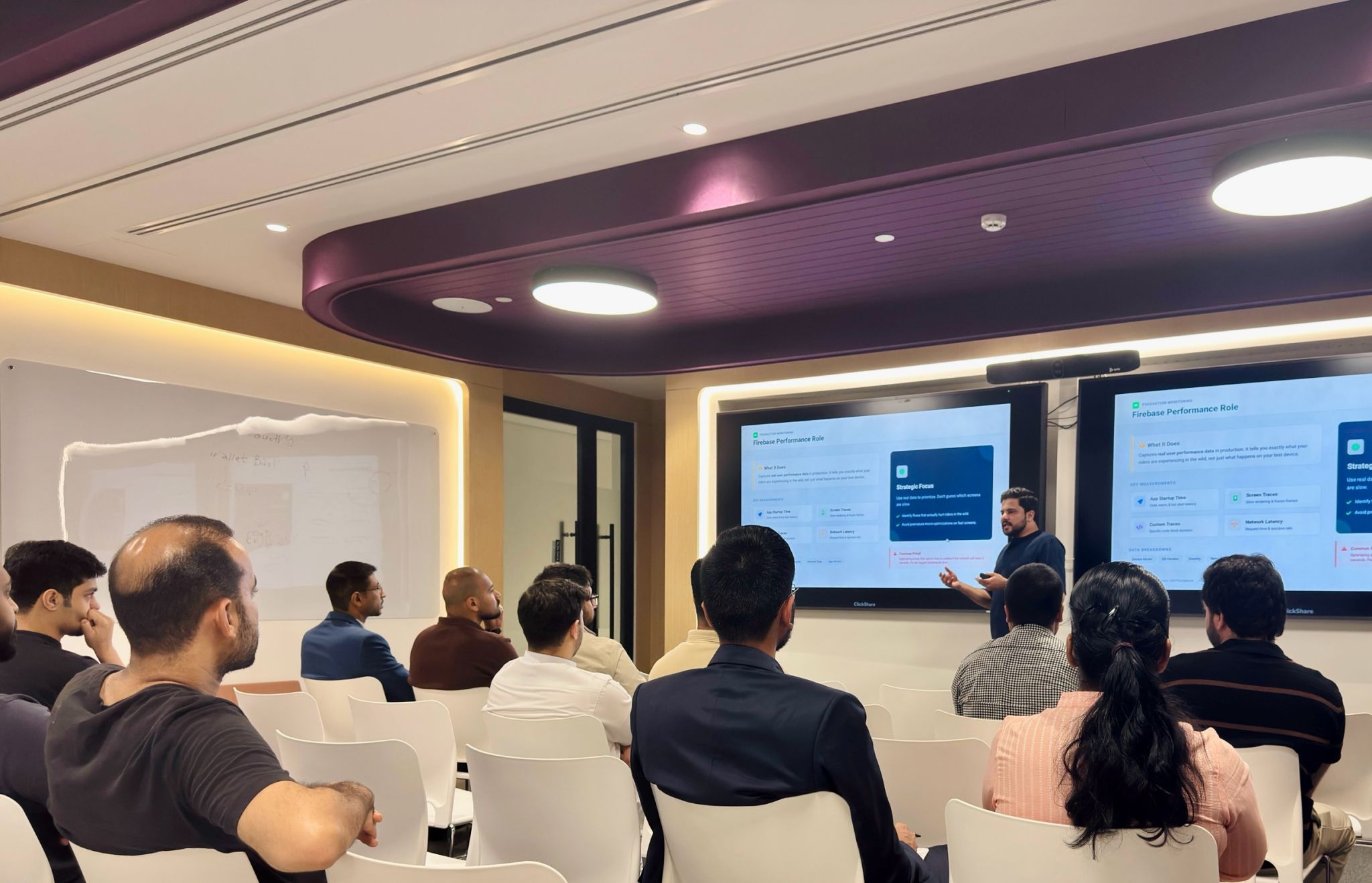 Abid Jamil presenting on performance engineering at Tamara’s Sandbox event